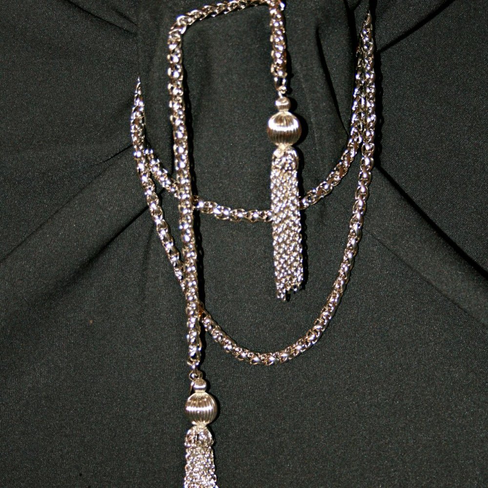 Vintage Motion East ~ SLINKY METAL CHAIN BELT ~60"